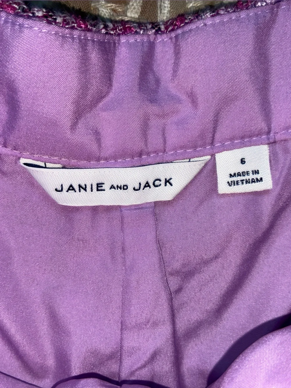 Janie and Jack Pink Plaid Tweed Two-Piece Set